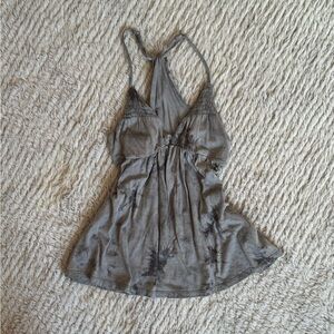 Hurley Gray Tie Dye Babydoll Flowy Tank top